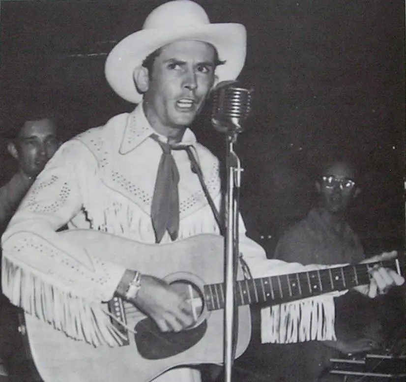 Hank Williams performing at a concert, 1951