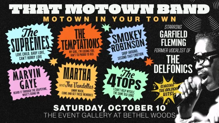 That Motown Band performs at Bethel Woods Center for the Arts on October 10, 2026