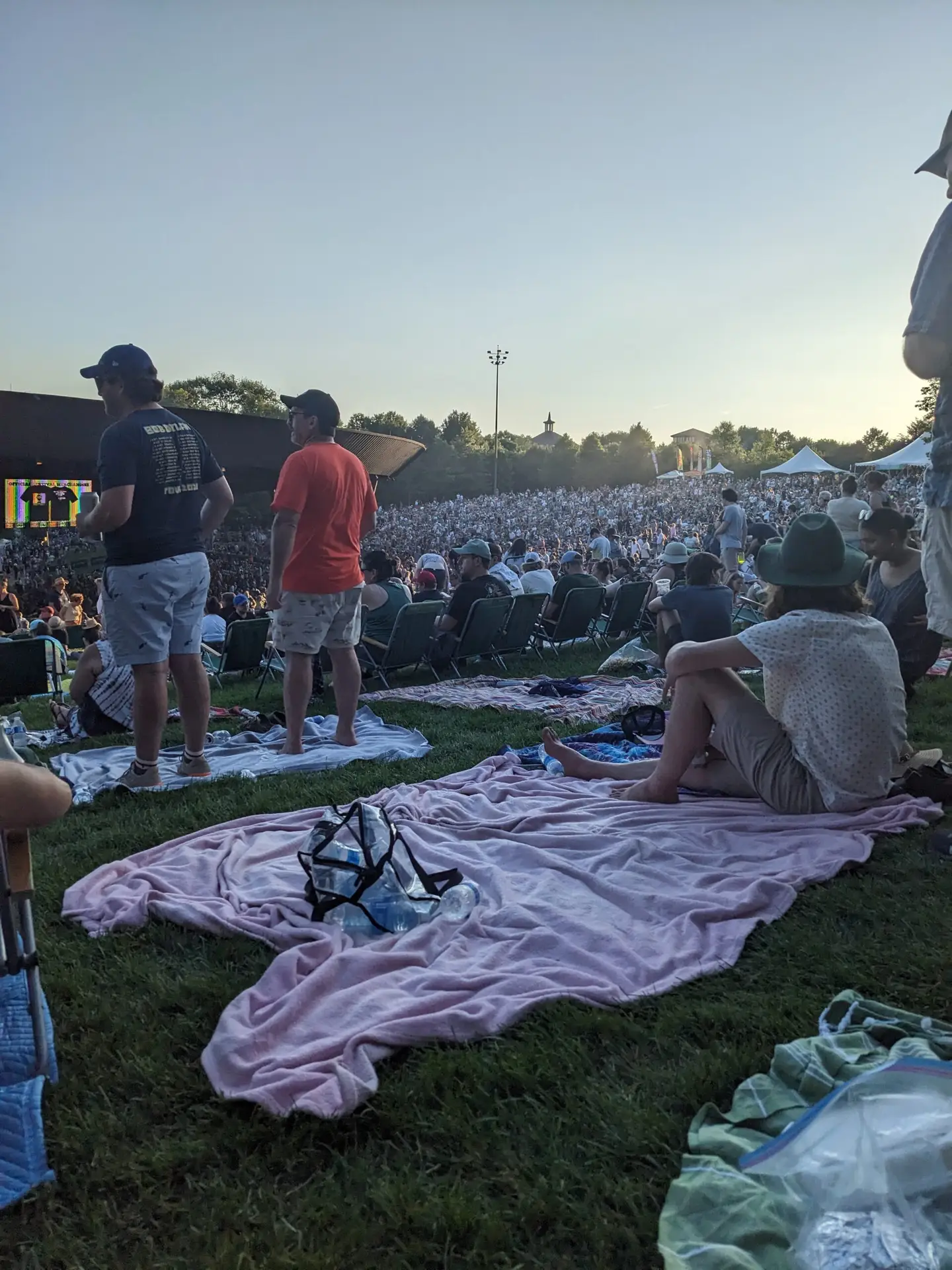 Crowd on the lawn at Bethel Woods during a 2024 concert