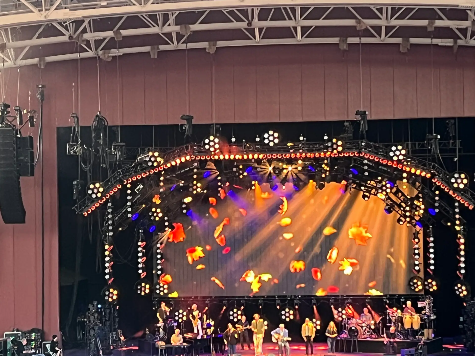 CMAC's covered stage lit during a 2025 concert