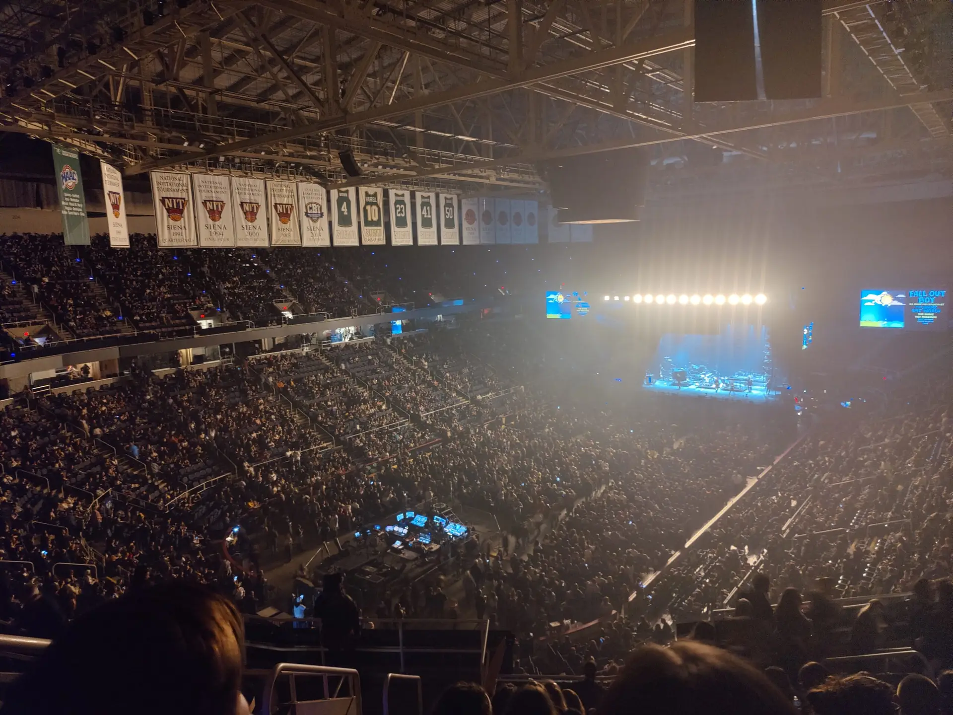 The MVP Arena interior bowl packed for a 2024 concert