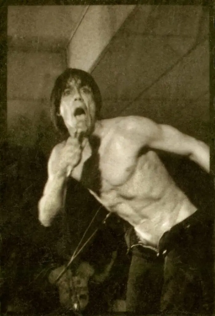 Iggy Pop performing shirtless live in 1980