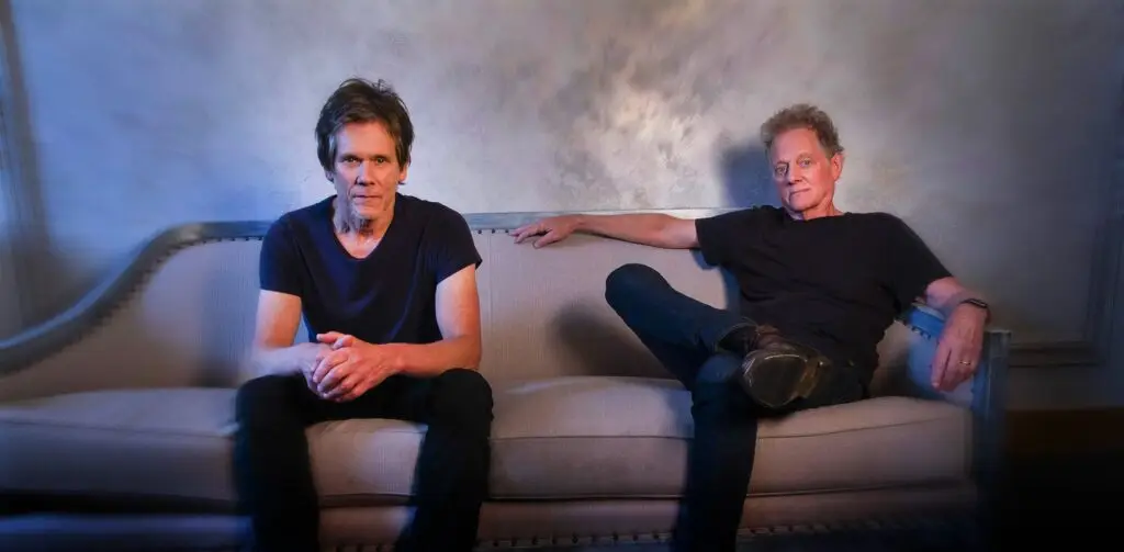 The Bacon Brothers — Kevin and Michael Bacon — promotional press photo