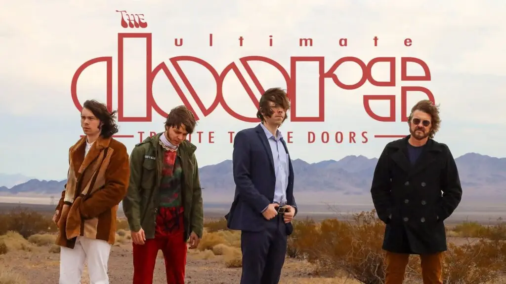 The Ultimate Doors tribute band — four members in 1960s-era attire for their Tribute to The Doors show