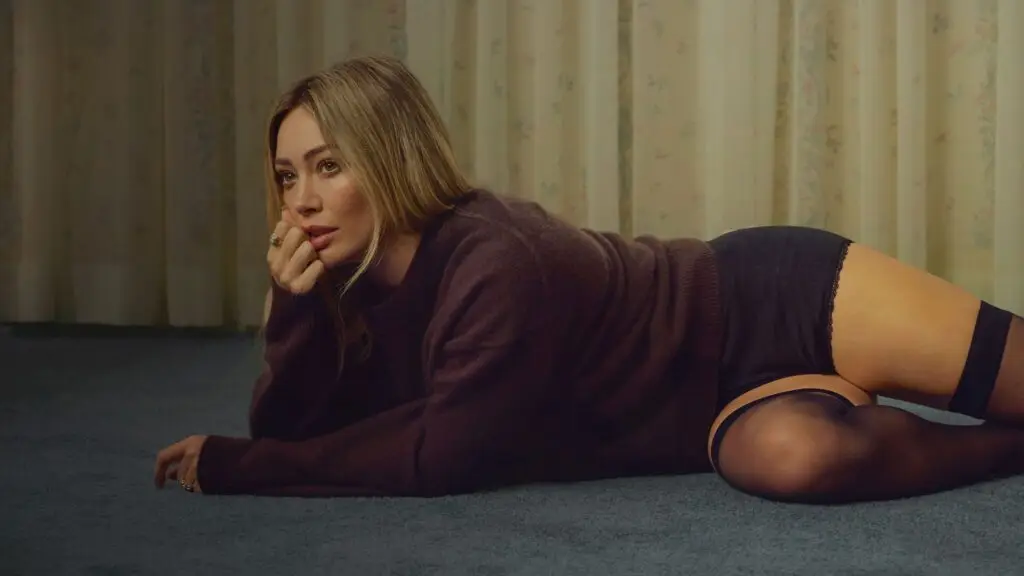 Hilary Duff in official promotional photo for the lucky me tour 2026-2027
