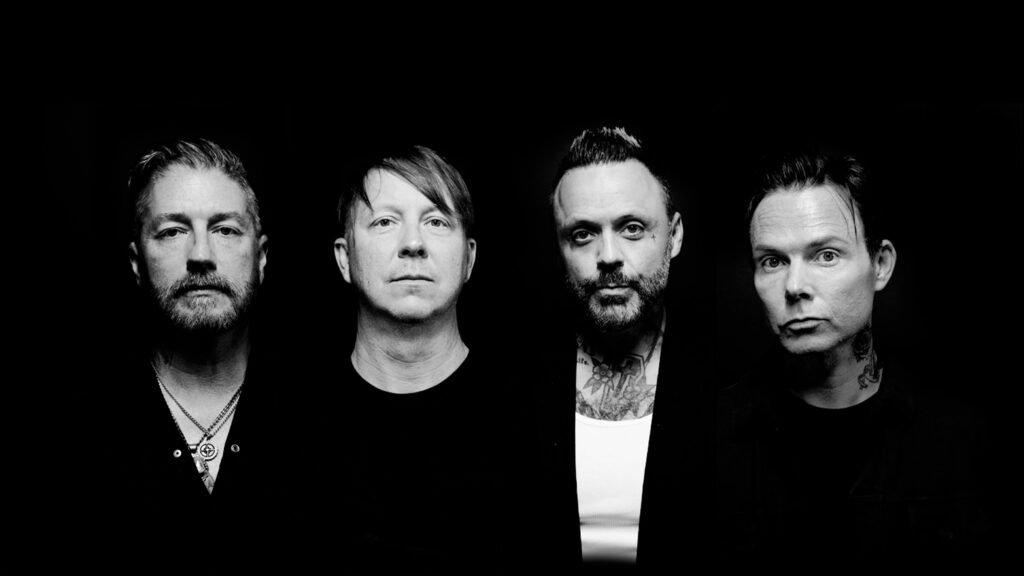 Blue October, official band press photo in black and white portrait