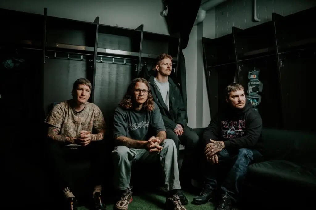 The Amity Affliction band members in official 2026 press photo for House of Cards album