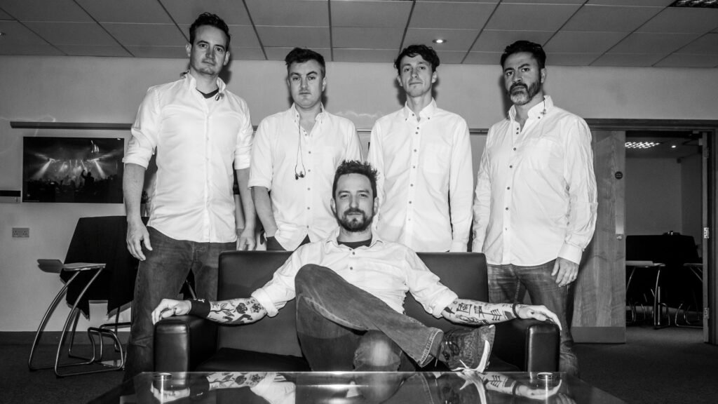 Frank Turner and the Sleeping Souls in official black and white press photo
