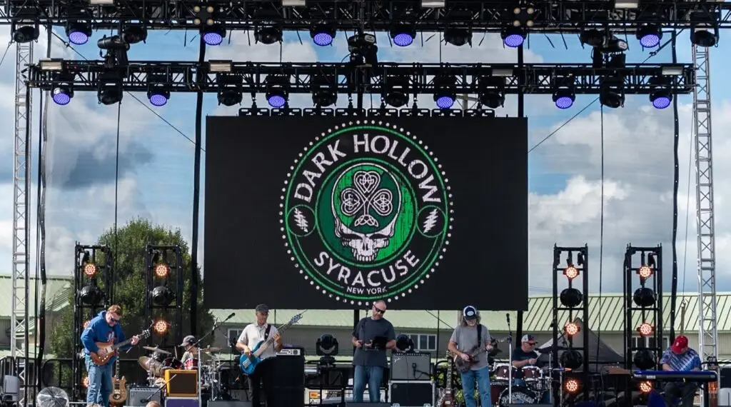 Dark Hollow performs live on stage at the New York State Fair, Syracuse