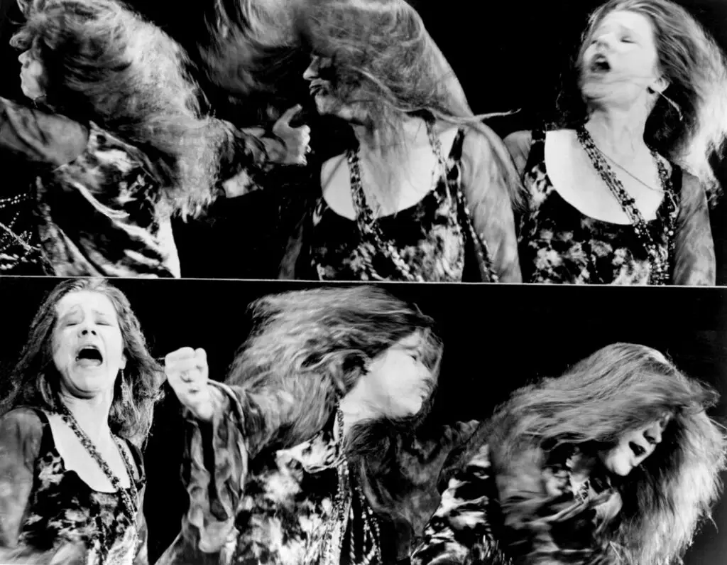 Janis Joplin performing, 1969