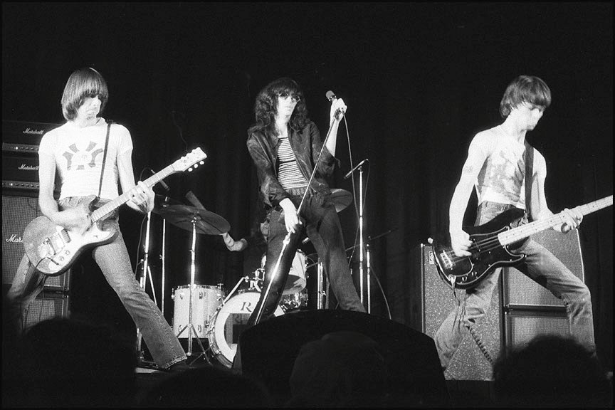 The Ramones performing live, 1976
