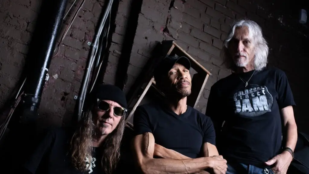King's X — Dug Pinnick, Ty Tabor, and Jerry Gaskill — performing at Putnam Place, Saratoga Springs