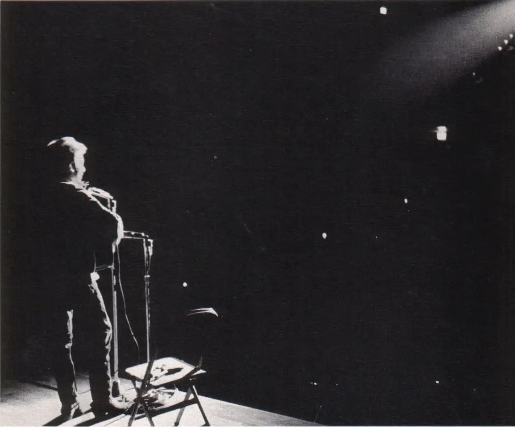 Bob Dylan performing at St. Lawrence University, November 26, 1963