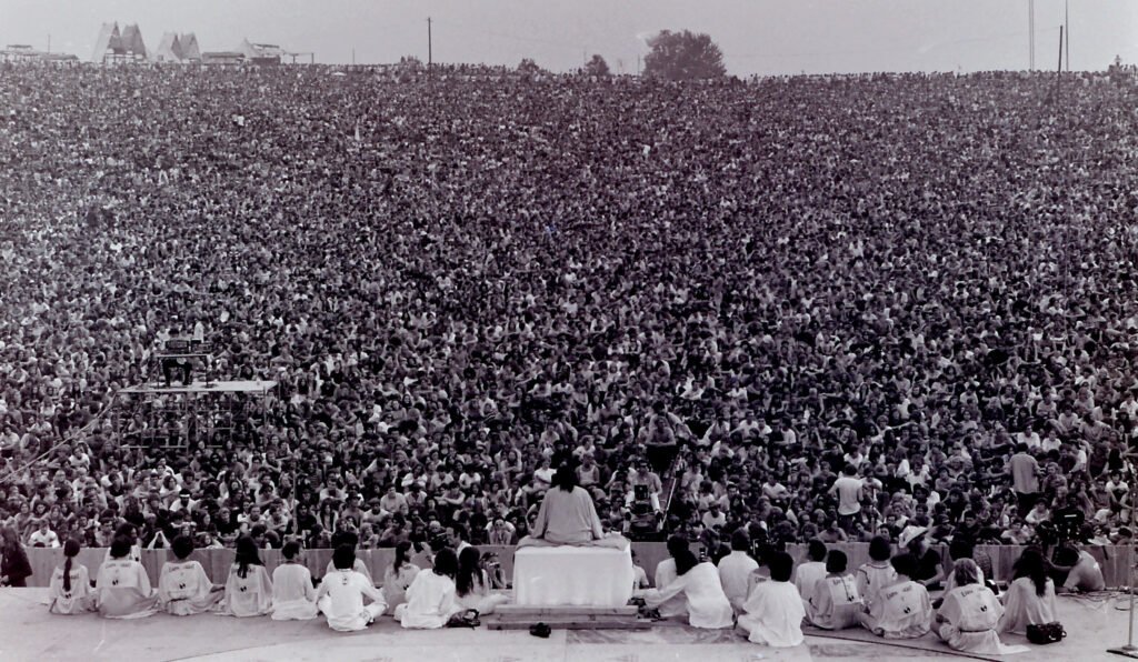 Swami Satchidananda opens Woodstock, 1969