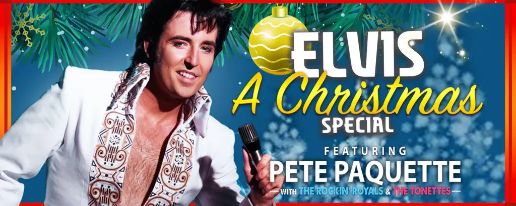 Pete Paquette as Elvis Presley in Elvis: A Christmas Special at Kingston Grand Theatre