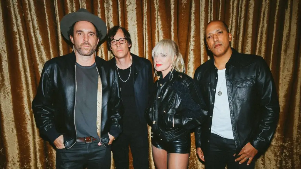Metric performing at Place Bell, Laval — Emily Haines and bandmates on the All the Feelings Tour