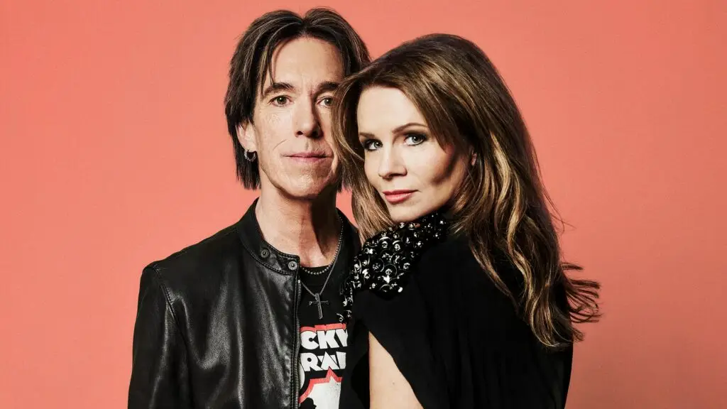 Per Gessle and Lena Philipsson performing as Roxette on the 40th Anniversary Tour 2026