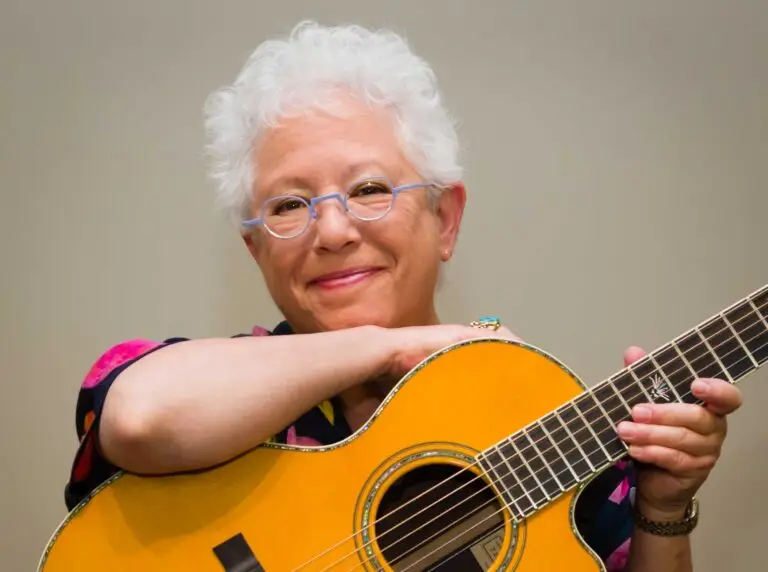 Janis Ian with acoustic guitar, folk singer-songwriter and Caffe Lena 2026 Artist-in-Residence