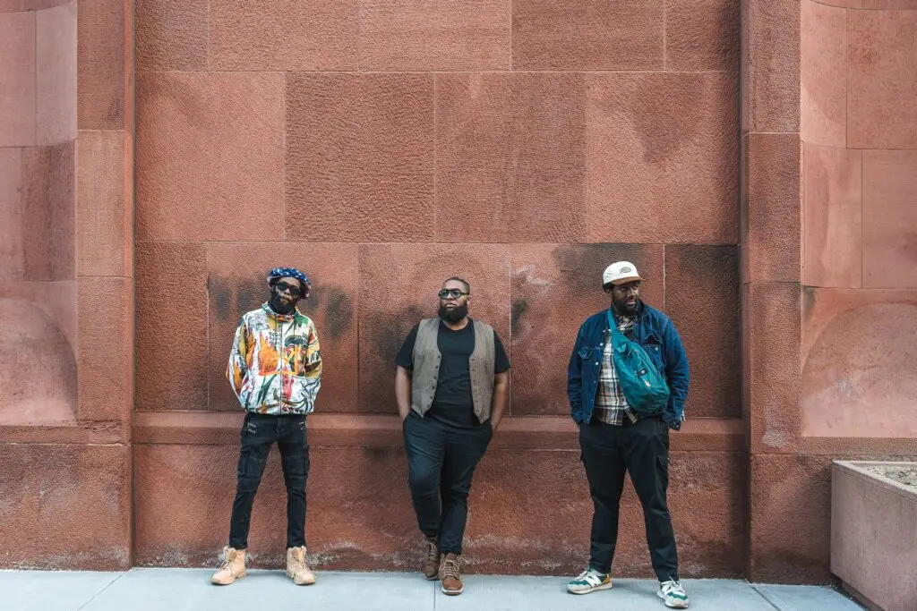 MJT progressive rock trio in a 2026 New York City press photo