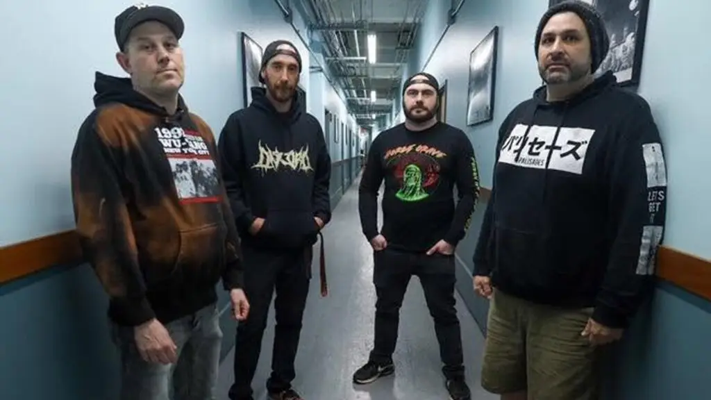 Leylines performing at Empire Underground Albany, four-piece deathcore band from Wurtsboro NY