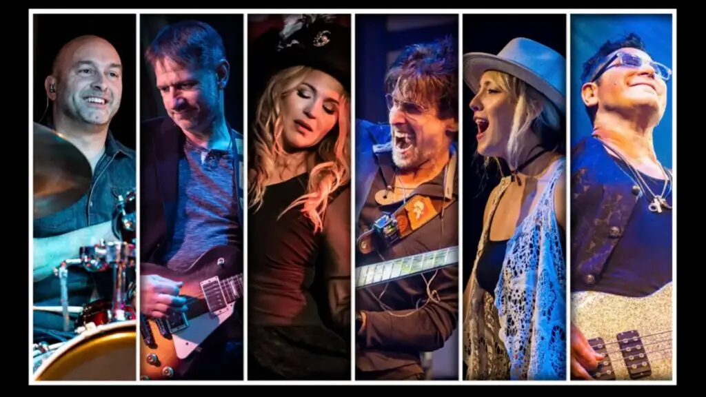 StevieMac performing live — six-piece Fleetwood Mac and Stevie Nicks tribute band