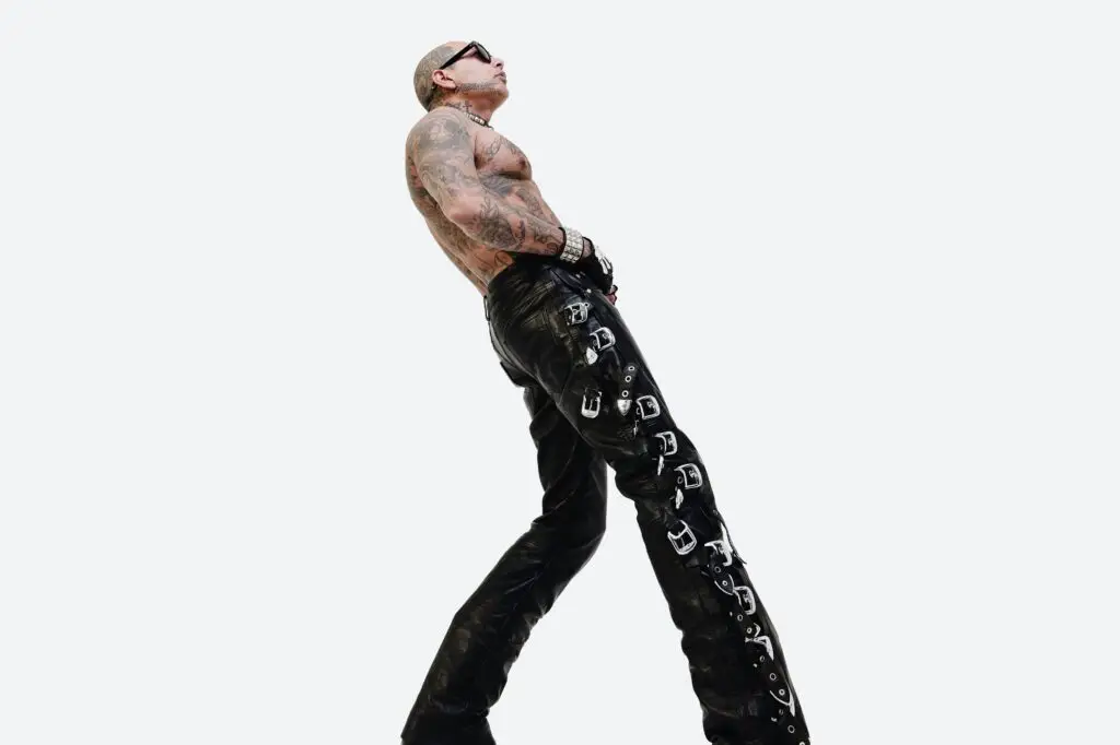 PRAYERS vocalist Leafar Seyer in leather and tattoos, official promo photo for 2026 tour