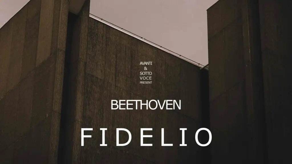 Beethoven's Fidelio production poster by Sotto Voce and Avanti Orchestra at Asbury Hall Buffalo