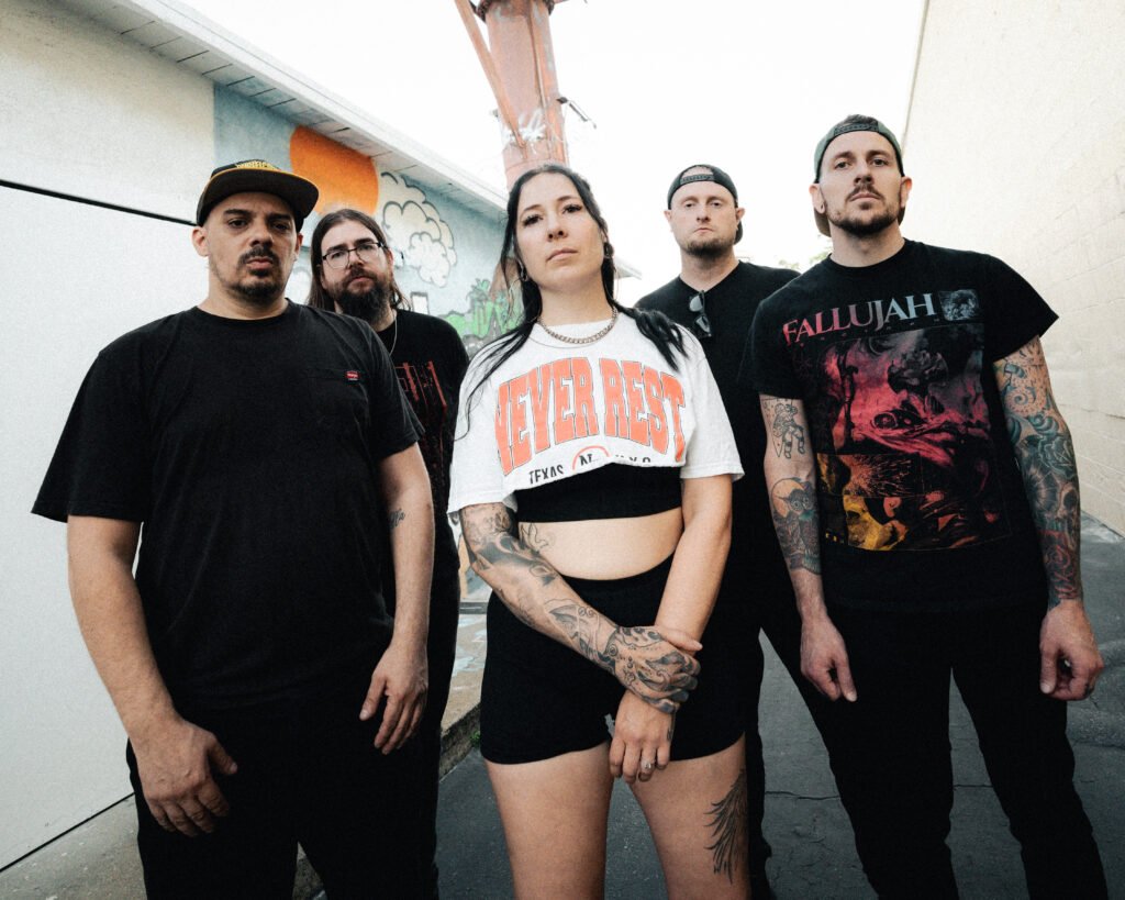 Fervence performs live — vocalist Stevie B. fronts the five-piece metalcore band outdoors