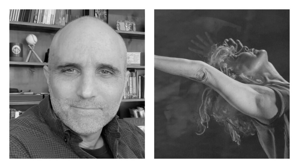 Heidi Latsky in performance and Brett Fajen in headshots for INTERFACE: Cognitive Science at EMPAC Troy