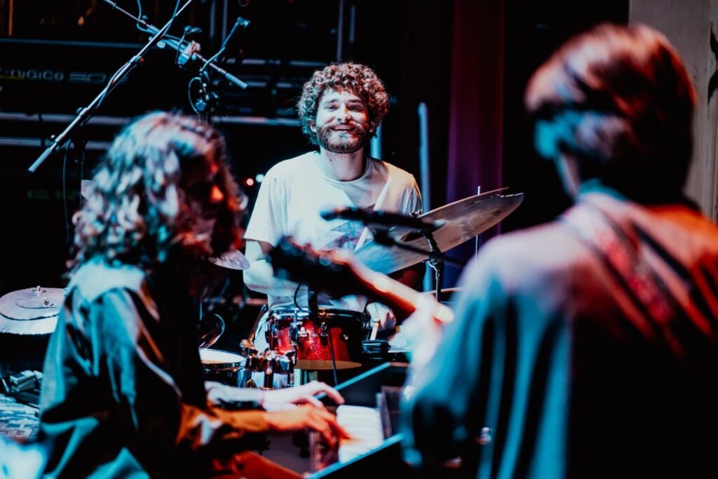 Three Piece Meal performing live on stage at Paramount Theater, Rutland Vermont