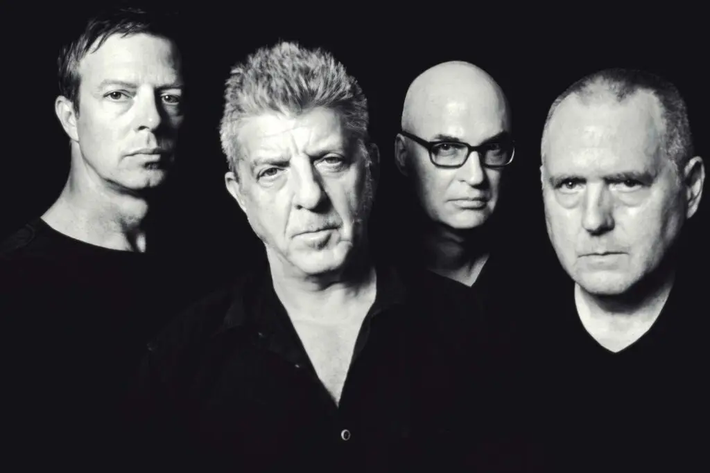 The Effigies — four-piece band press photo in high-contrast black-and-white
