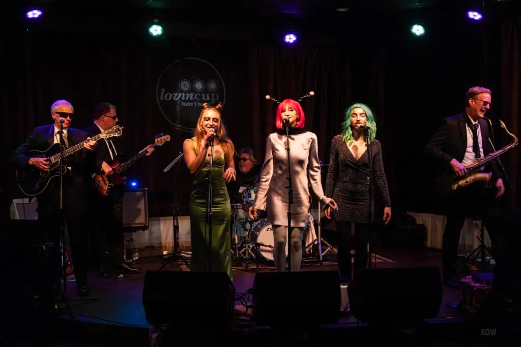 Cool Club & the Lipker Sisters performing live at Lovin' Cup in Rochester in Halloween costumes