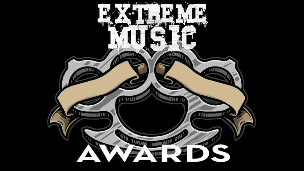 Extreme Music Awards logo — brass knuckle trophy graphic for the 518 metal punk and hardcore awards show at Empire Live