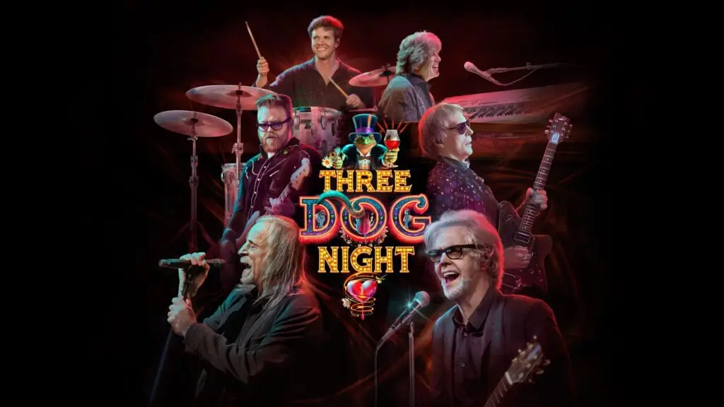 Three Dog Night performing live — Danny Hutton and bandmates at The Vine Showroom, del Lago Casino