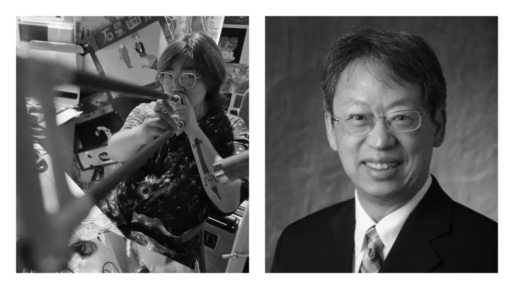 Qiujiang Levi Lu and John Wen, presenters for INTERFACE: Robotics at EMPAC, Troy NY