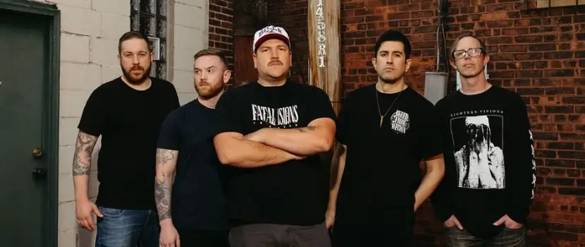It Dies Today band photo — five-piece metalcore group from Buffalo for their 25th anniversary show