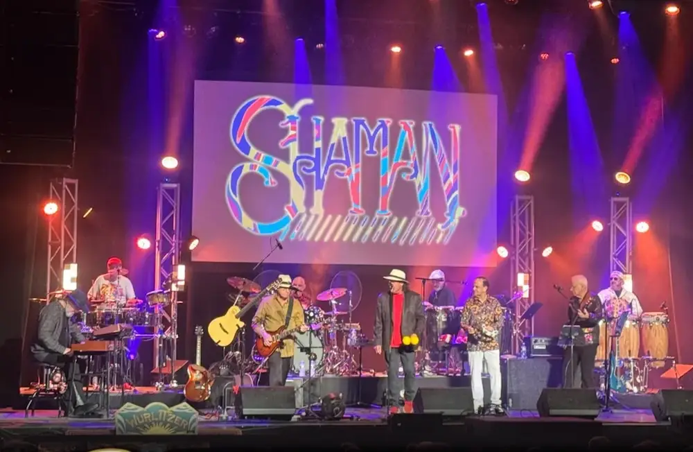 Shaman – The Santana Experience performing live on stage with full 10-piece band