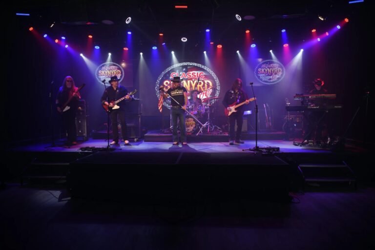 Southern Steel performs Classic Skynyrd Live on stage with dual guitars and full stage lighting