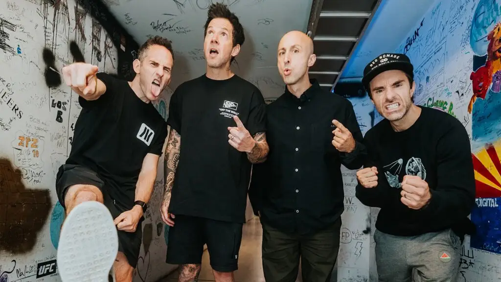 Simple Plan band promotional photo featuring all four members