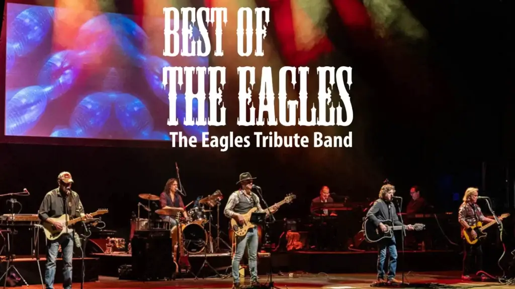 Best of The Eagles tribute band performing live on stage with full six-piece lineup